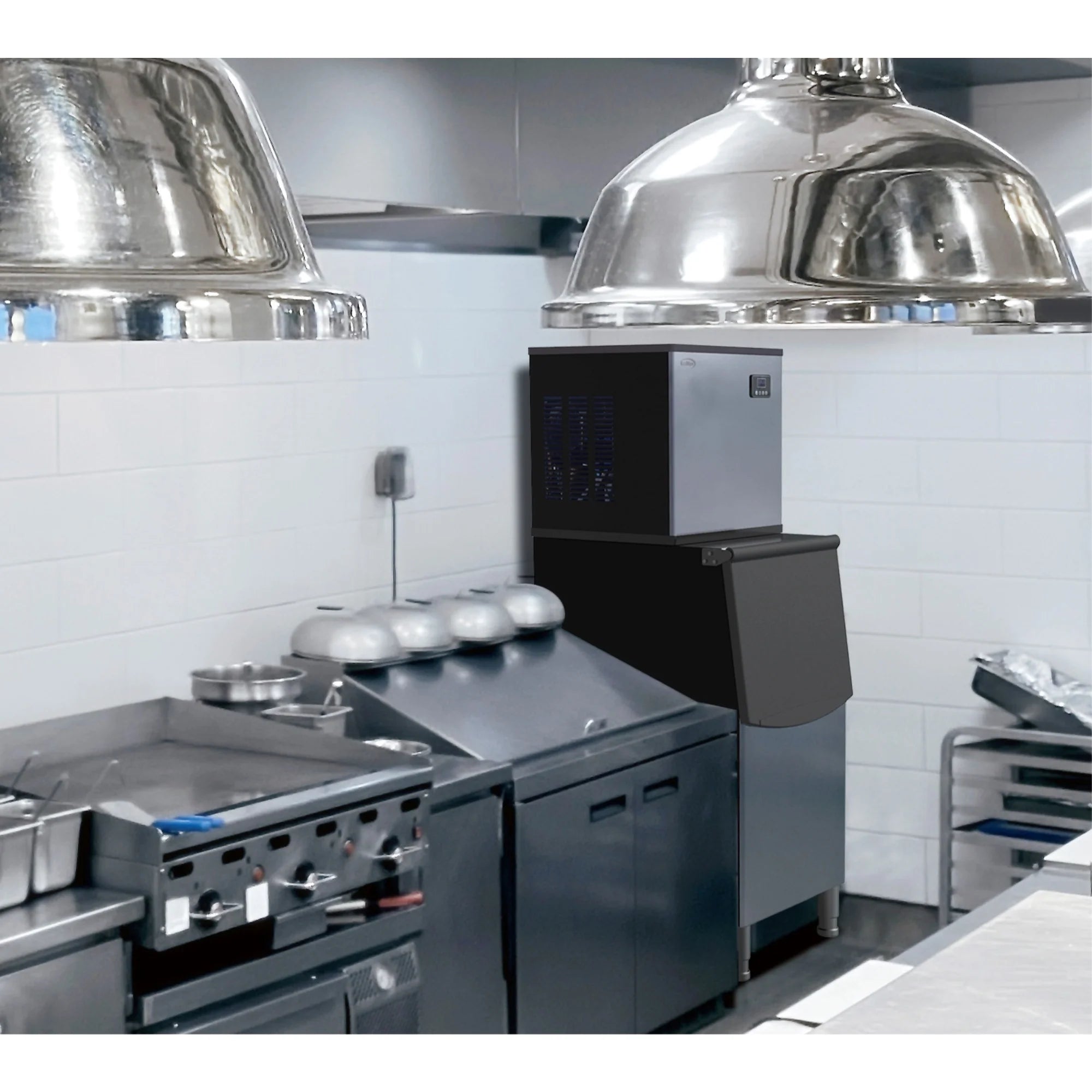 25 in. Stainless-Steel Commercial Air cooled Modular Ice Maker with Full Cube Production, 315lbs/24h