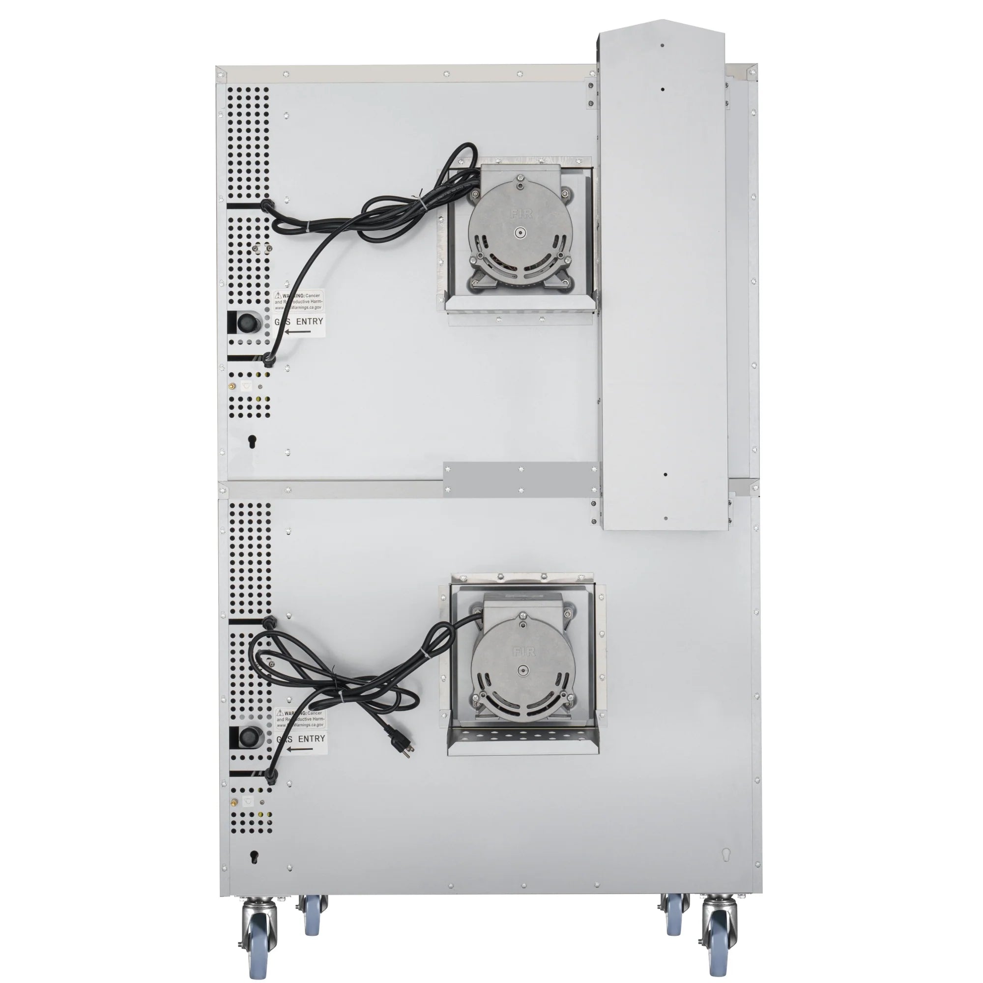 38 in. Full Size Double Commercial LP Convection Oven 108,000 BTU Total with Stacking Kit and Casters