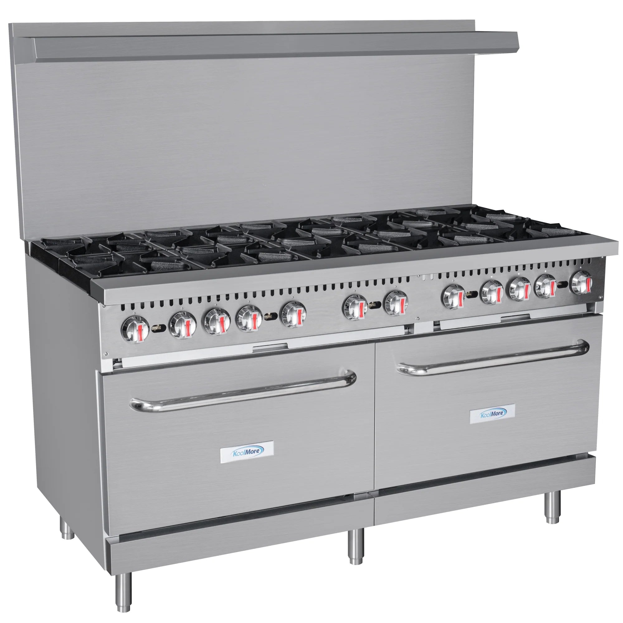 60 in. Commercial 10 Burner Natural Gas Range in Stainless-Steel