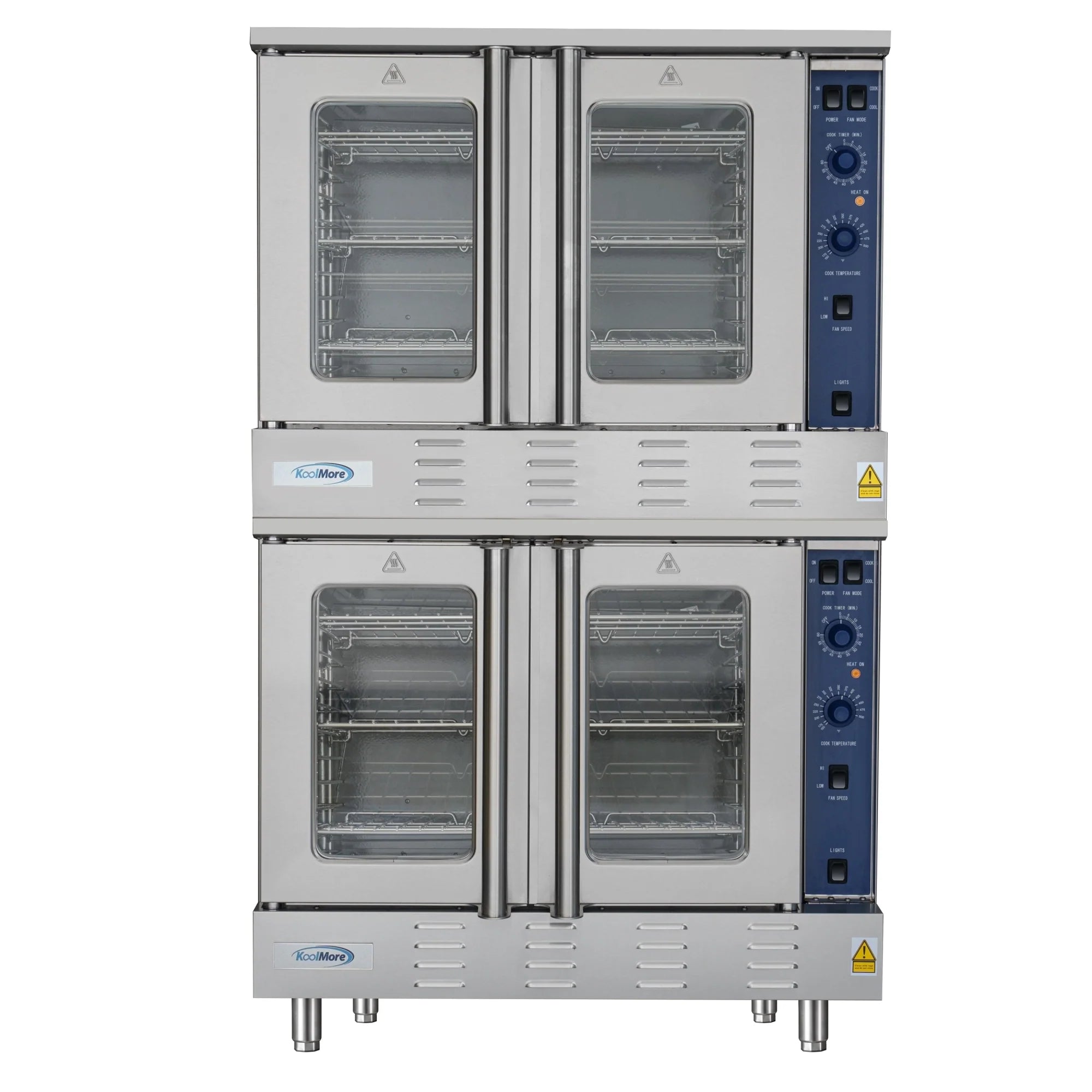 38 in. Full Size Double Commercial LP Convection Oven 108,000 BTU Total With Stacking Kit