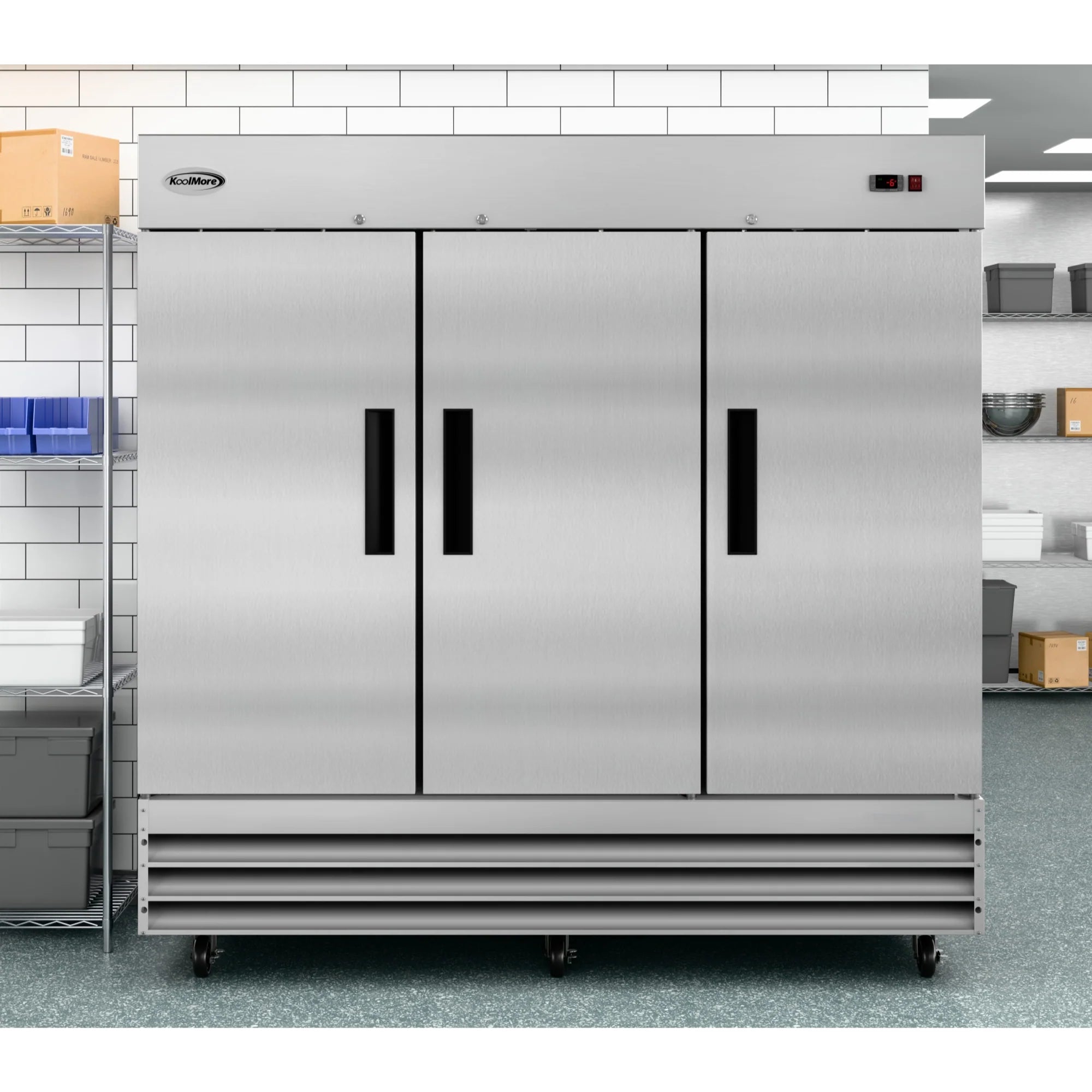 82 in. Three-Door Reach-In Freezer 72 cu ft