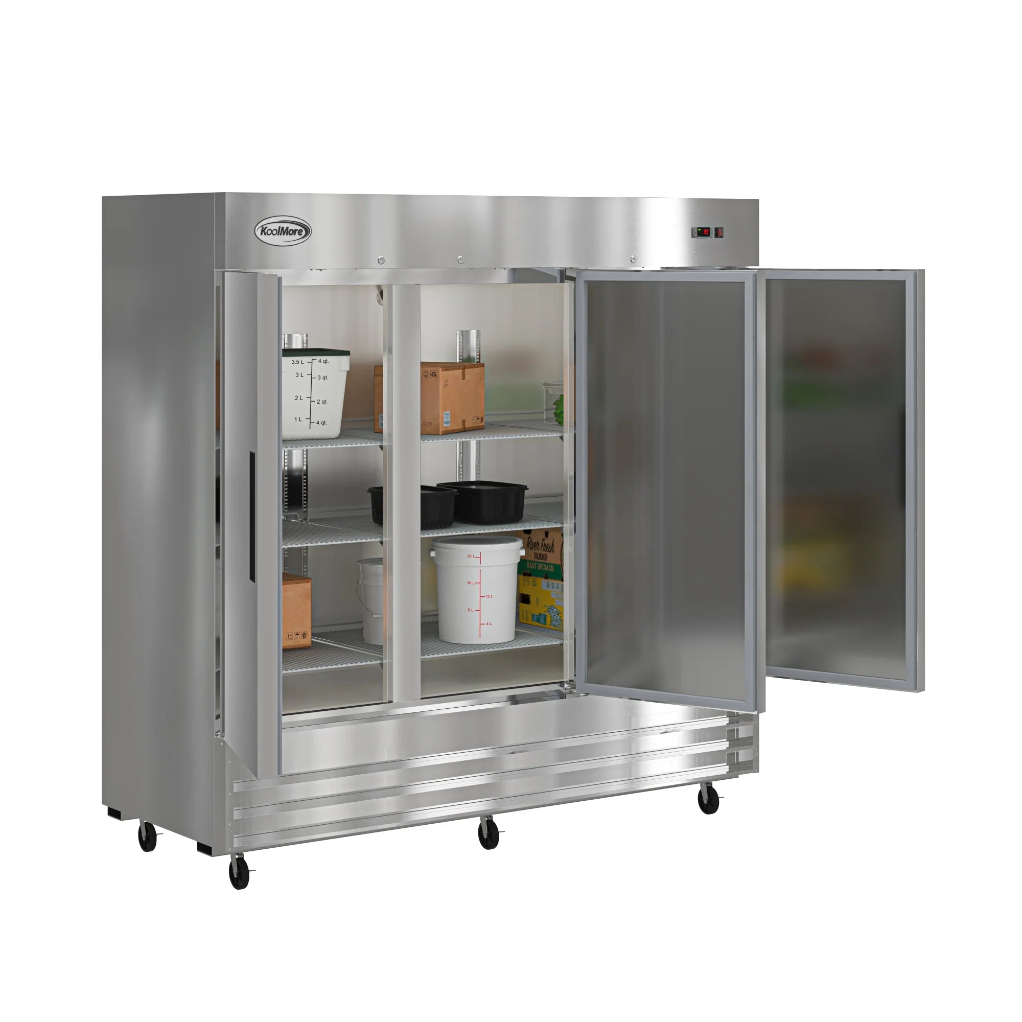 80 in. Three Door Commercial Reach In Refrigerator 72 cu. ft.